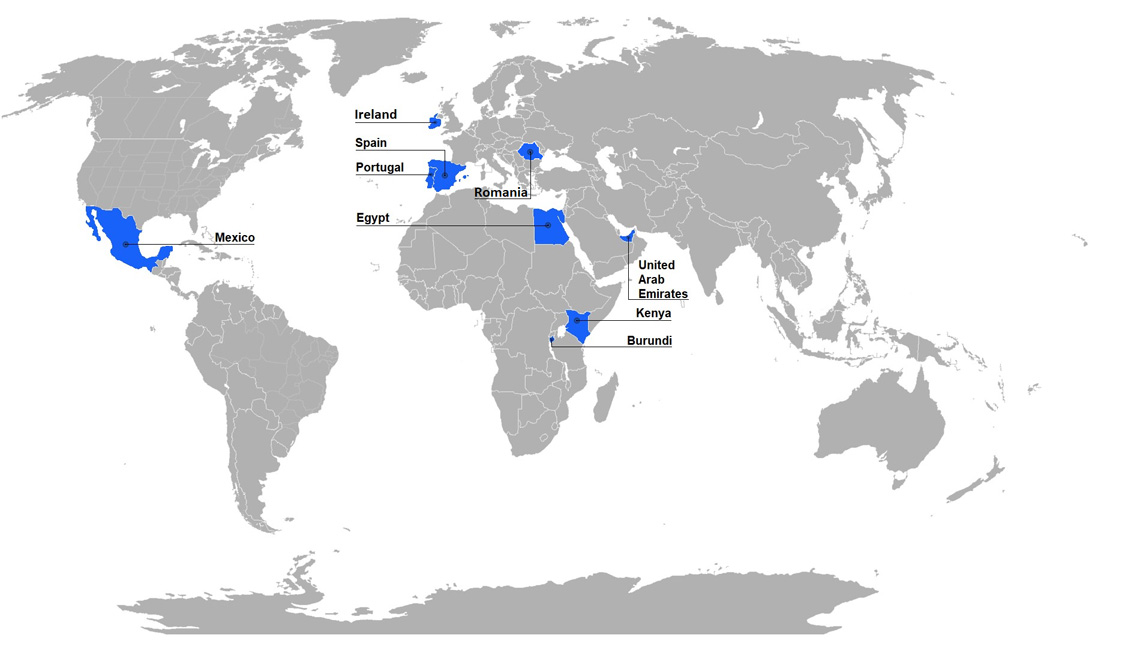 Atuando a nível global, a TRIPLE WATT colabora com clientes internacionais para projetos em distintas geografias.